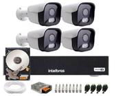 Kit 4 Câmeras Segurança Full Color Importada Dvr Intelbras C/Hd