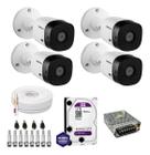 Kit 4 Câmeras Segurança Hd 720p E Hd 1tb Wd Purple Intelbras