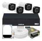 Kit 4 Câmeras Segurança Infravermelho Dvr Intelbras Multi Hd