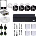 Kit 4 Cameras Segurança Intelbras Full Color vhd 1120b Dvr 4ch Full C/ hd 1TB