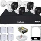 Kit 4 Cameras Segurança Intelbras Full Color vhd 1120b Dvr 4ch Full C/ hd 500gb