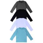 Kit 4 Camisa Blusas Básica Térmica Manga Longa Infantil Masculina de Inverno Infanto Juvenil