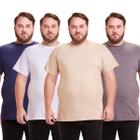 Kit 4 Camisa Masculina Básica Plus Size