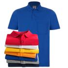 Kit 4 Camisas Polo Lisa Masculina Blusa Camiseta Com Bolso Qualidade Atacado Revenda Original