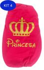 Kit 4 Camiseta Para Cães Estampa Das Princesas Cor Rosa