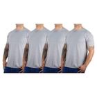 Kit 4 Camisetas Básicas Masculina Algodão Premium Slim Fit