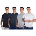 Kit 4 Camisetas Básicas Masculinas Algodão Premium TRV