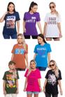 Kit 4 Camisetas Femininas Estampadas Algodão 100% Fio 30.1 Confortável