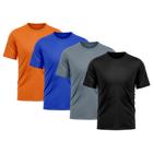 Kit 4 Camisetas Masculina Dry Fit Proteção Solar UV Básica Lisa Treino Academia Passeio Fitness Ciclismo Camisa