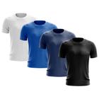 Kit 4 Camisetas Masculina Manga Curta Dry Básica Lisa Proteção Solar UV Térmica Blusa Academia