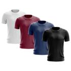 Kit 4 Camisetas Masculina Manga Curta Dry Básica Lisa Proteção Solar UV Térmica Blusa Academia - Diva Outlet