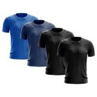 Kit 4 Camisetas Masculina Manga Curta Dry Básica Lisa Proteção Solar UV Térmica Blusa Academia