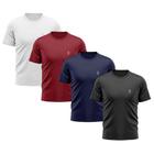 Kit 4 Camisetas Masculina Sagassi Dry Fit Manga Curta Treino Academia Caminhada