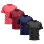 Kit 4 Camisetas Masculina Sagassi Dry Fit Manga Curta Treino Academia Caminhada