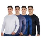 Kit 4 Camisetas Masculinas Segunda Pele Térmica 50 UV Dry - TRV