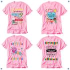 Kit 4 Camisetas Professores Educação Infantil Rosa Claro