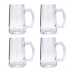 Kit 4 Caneca 380 Ml de Vidro Temperado Com Alça para Chopp - Mimo Style