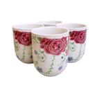 Kit 4 Caneca de Chá Porcelana Decoração Xicara Copo 150ml - Tokyo Design