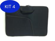 Kit 4 Capa Para Notebook Com Bolso Tipo Maleta 15,6" Preta