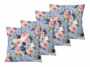 Kit 4 Capas Almofada Decorativas Flores Zipper Floral 45 - Prime Decor House