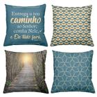 Kit 4 Capas Almofadas Frases Decorativas Estampadas 40X40Cm - Rafaloro Enxovais