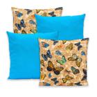 Kit 4 Capas de Almofada 40x40 Zíper Gorgurinho Lisa e Estampada
