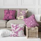 Kit 4 Capas De Almofadas Decorativa Purple Flowers - Core Decore