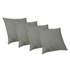 Kit 4 Capas de Almofadas Decorativa Suede Premium Felpudo 50x50cm Capri Cinza - Love4home