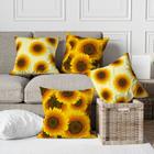 Kit 4 Capas De Almofadas Decorativa Sunflower - Core Decore