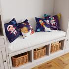 Kit 4 Capas De Almofadas Decorativas Infantil Galaxia Astronauta Espaço