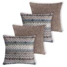 Kit 4 Capas de Almofadas Decorativas Jacquard Manchester - 0701 - Eddi Casa