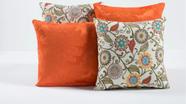 Kit 4 Capas de Almofadas Decorativas Sala Com Zíper Mandala Laranja - casa pedro