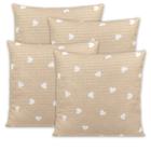 Kit 4 Capas de Almofadas Favinho 40x40 C/ Zíper PIQUET Estampadas