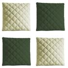 Kit 4 Capas De Almofadas Lisas Mateladas 45x45 com ziper