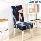 Kit 4 Capas de Cadeira Spandex Mesa Sala de Jantar, Estampada, tamanho Universal com Elástico