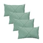 Kit 4 Capas para Almofada Drapeada em Veludo Retangular Várias Cores