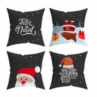 Kit 4 Capas Para Almofadas Decorativas Natal - ThamyBaby