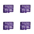 Kit 4 Cartão de Memória 32 GB Micro SD WD Purple Intelbras