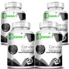 Kit 4 Carvão Vegetal Ativado Puro 500mg - 240 Cápsulas Original BIonutri Legitimo Mineral Pó Concentrado Suplemento