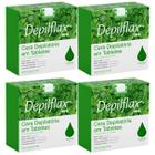 Kit 4 Cera Quente Depilatória Depilação Profissional Hortelã Depilflax Barra 500g