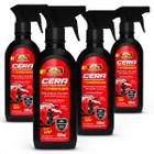 Kit 4 Ceras Cristalizadora Liquida com Carnaúba Proteção Uv Automotivo Proauto 500ml