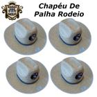Kit 4 Chapéus De Palha Rodeio Festa Junina 35CM - Fantasias Quadrilha Caipira Artigos De Festas