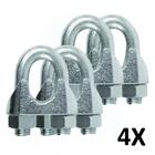 Kit 4 Clips Grampado Para Cabo De Aço 10Mm 3/8''
