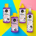 Kit 4 Completo Meu Lisinho Kids Cabelos Lisos Infantil Shampoo + Condicionador + Creme Pentear + Spray Desembaraçante