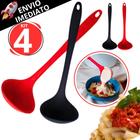 Kit 4 Concha Silicone Antiaderente Para Feijão Sopas Caldos Utensílio Casa Cozinha Buffet Lanchonete - SQ