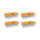 Kit 4 Conector de emenda 5 Polos fio/cabo 0,14 a 4mm²  Wago
