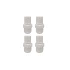 Kit 4 Conector Macho Nylon Para Mangueira De 1/4 Rosca 1/4 - Br Fish Aquarismo