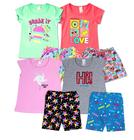 Kit 4 Conjunto Infantil Feminino Roupa de Verão Menina