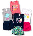 Kit 4 Conjunto Infantil Feminino Roupa Infantil De Menina