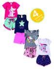 Kit 4 Conjunto Infantil Juvenil Menina em cotom 1 ao 16 roupa menina de calor